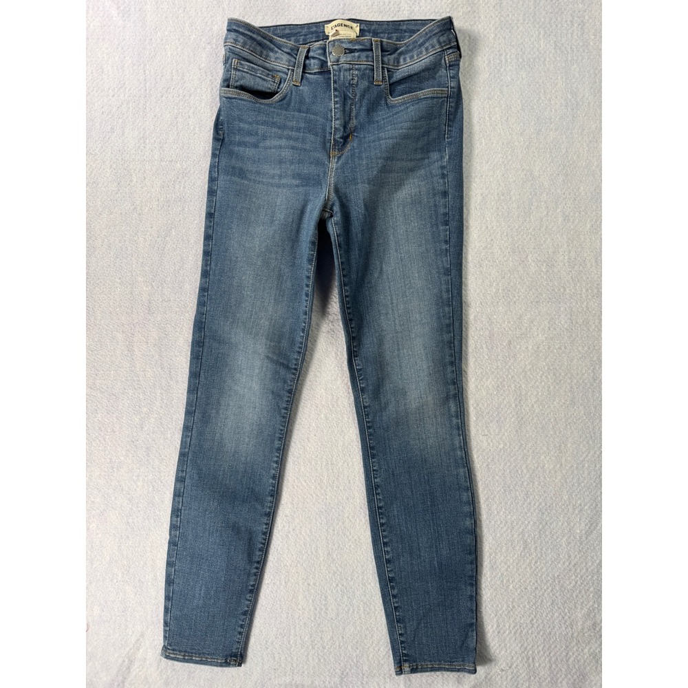 L'AGENCE Margot High Rise Skinny Jeans Light Vintage Blue Denim Size 25 2294DNM